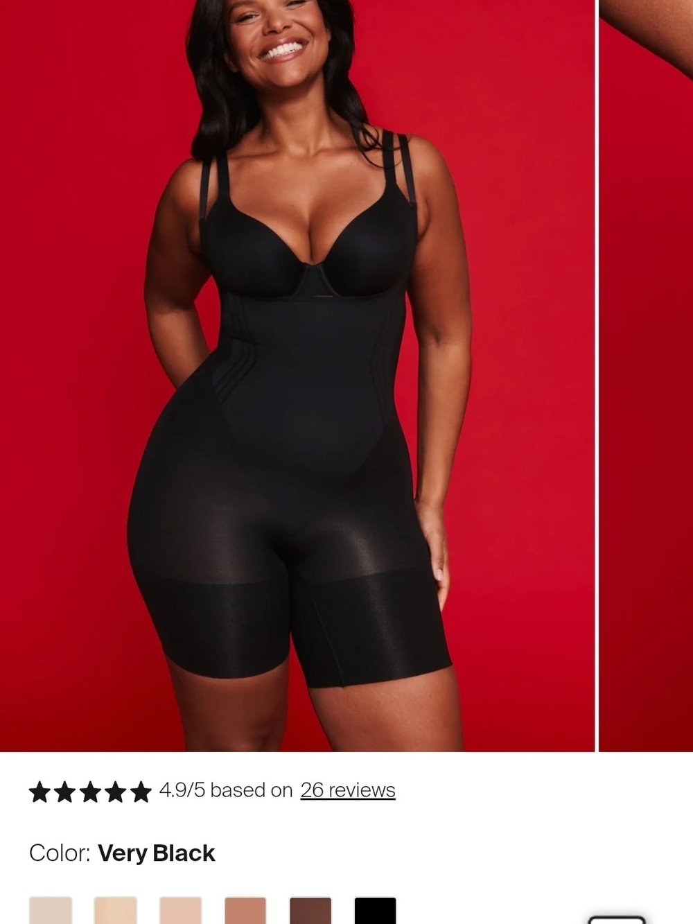 NWT SPANXsculpt® GoFigure Open-Bust Mid-Thigh Bodysuit Size 3X